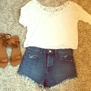 Express White Boxy Top